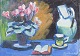 Eyvind Olesen, oil painting, listed Danish visual artist.