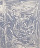 Per Kirkeby, colour zincograph, listed Danish visual artist.