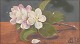 Danish floral still life, oil on board.