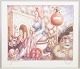 Jeppe Eisner, colour lithograph, listed Danish visual ...