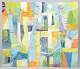 Lucja Szostak, oil on paper, listed Polish visual artist.