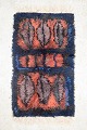Swedish handwoven rya carpet.