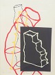 Albert Merz, colour serigraph, Swiss visual artist.