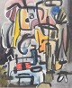 Simonetta Andriolli, abstract tempera on paper.