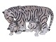 Royal Copenhagen figurineTiger with cubs