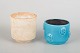 Pair of vases and flower pots by Aldo Londi for Bitossi.