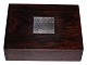 Rose wood box with inlaid Hans Hansen sterling silver ...