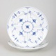 Royal Copenhagen Blue Fluted Plain, pair of lunch plates.