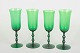 Simon Gate for Orrefors, set of four champagne glasses.