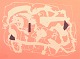 Robert Jacobsen, “Sjælebilleder”, screenprint, listed ...