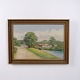 Ölgemälde auf Leinwand mit Landschaft und Bauernhof am ...