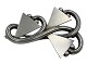 Georg Jensen silverArt Deco brooch with geometric design