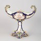 Large Majolica Centerpiece Jardiniere on Pedestal, ...