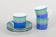 Laure Japy, set of three espresso cups with saucers.