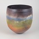 European studio ceramicist, unique stoneware vase.