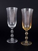 Simon Gate for Orrefors, set of two Salut champagne glasses.