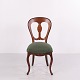 Osted Antik & Design präsentiert: Antiker Stuhl aus Dunklem Holz mit Grün Gepolstertem Sitz ca. 1860–1880
