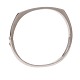 Ovaler Armring aus 14kt Weissgold mit einem Diamanten von etwa 0,03ct. D innen: 59x46mm