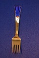 Michelsen Weihnachtsgabel 1995 aus vergoldet Sterlingsilber