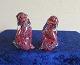 Murano Glas, Paar sitzende Hunde 10cm