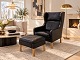 MR Retro Design präsentiert: Exklusiver Mogens Hansen MH195 Klappstuhl mit Hocker – Premium-Leder. Neupreis: ...