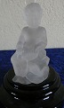 Visitenkartenschale mit Frozen-Glasfigur H 13 cm