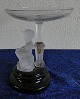 Visitenkartenschale mit Frozen-Glasfigur H 13 cm