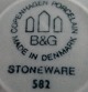 Colombia dänisch Steinzeug Geschirr aus B&G, Butterschalen Nr. 582