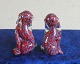 Murano Glas, Paar sitzende Hunde 10cm