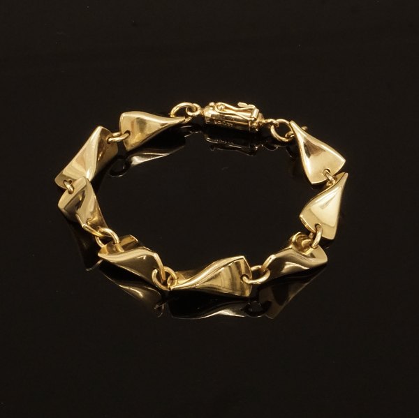 Georg Jensen "Butterfly" Armband aus 18kt Gold. #1104A. L: 19,3cm