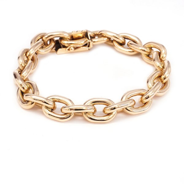 Anker Armband aus 14kt Gold. L: 20,5cm. G: 87,2gr