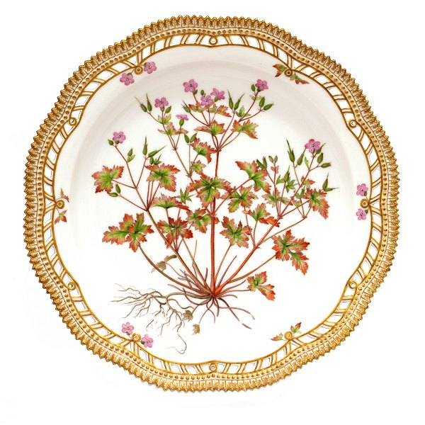 Late 19th century Royal Copenhagen Flora Danica plate 3529 made 1894-1900. D: 
34,5cm