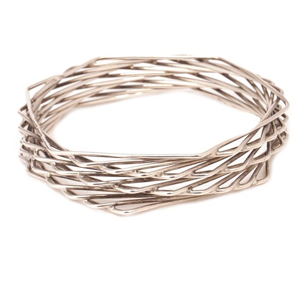 Bent Knudsen Armring, Sterlingsilber. D innen: 6,4cm