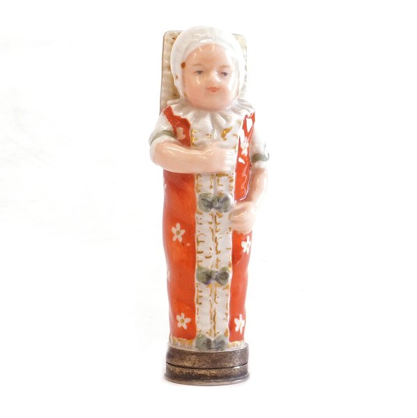 Nadelgehäuse aus Porzellan. Royal Copenhagen um 1800. L: 9cm