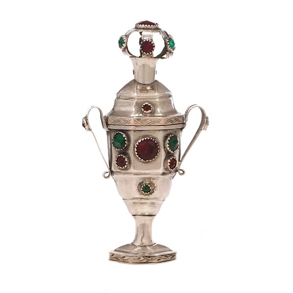 Riechdose aus Silber von R. D. Dethlefsen, Sonderborg, um 1830. H: 12,5cm