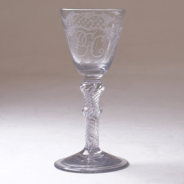 Nøstetangen Chrystal Desert Glas. Norwegen um 1760. H: 14cm